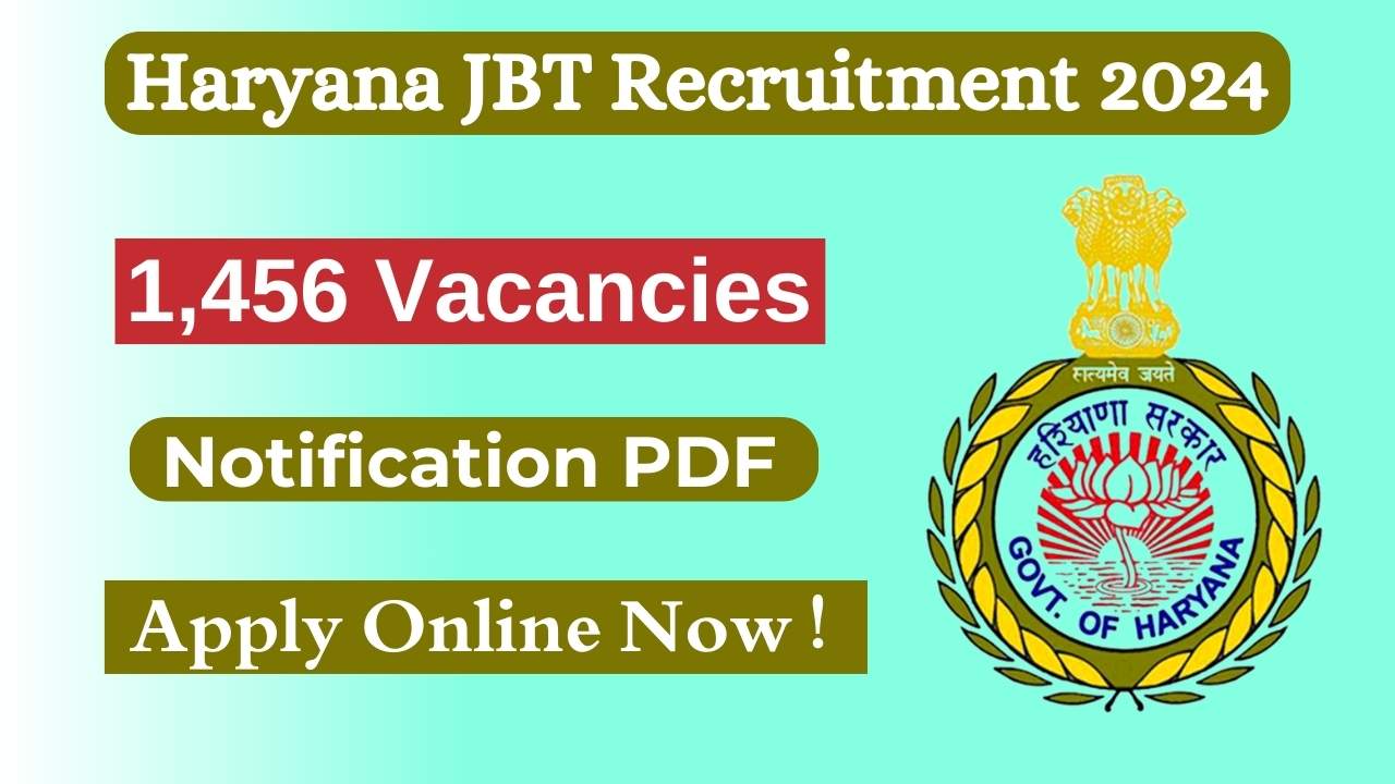 Haryana JBT Recruitment 2024