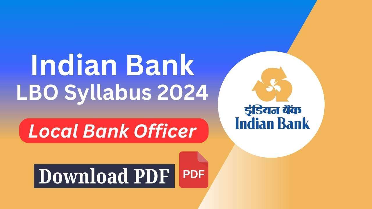 Indian Bank LBO Syllabus 2024