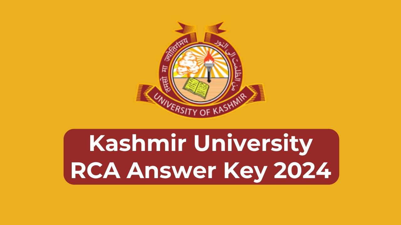 Kashmir University RCA Answer Key 2024